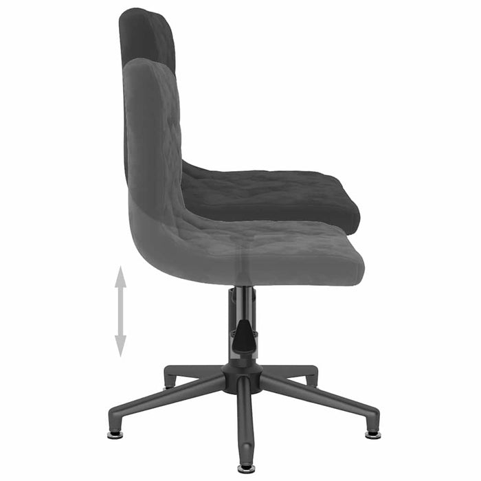 Scaune de sufragerie pivotante 6 buc, negru, catifea WALTI