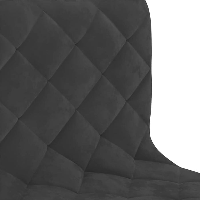 Scaune de sufragerie pivotante 6 buc, negru, catifea WALTI