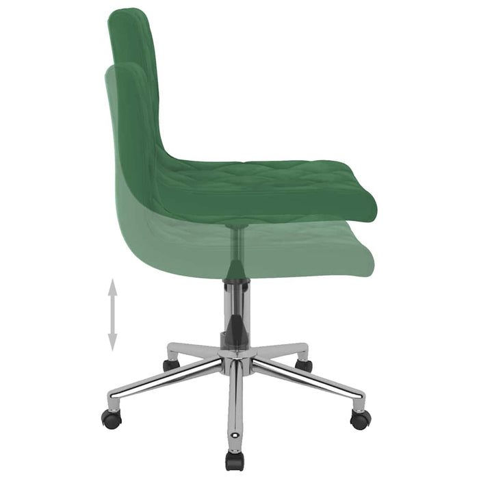 Scaune de bucătărie pivotante, 4 buc., verde închis, catifea WALTI
