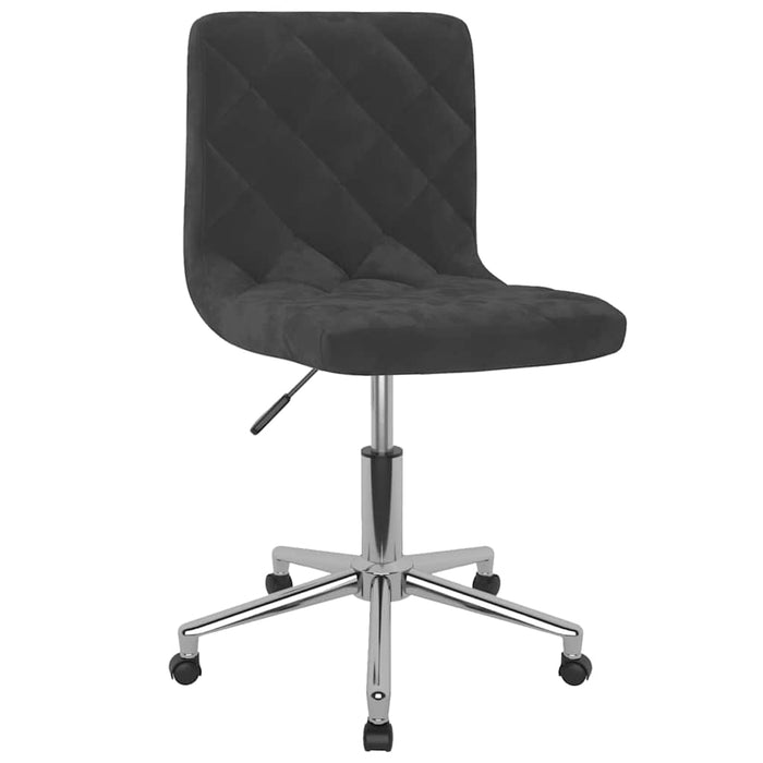 Scaun de masă pivotant, negru, catifea WALTI