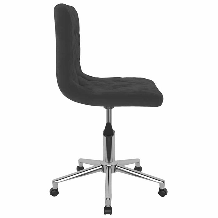 Scaun de masă pivotant, negru, catifea WALTI