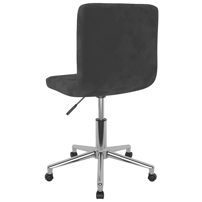 Scaun de masă pivotant, negru, catifea WALTI