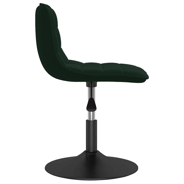 Scaune de bucătărie pivotante, 4 buc, verde închis, catifea WALTI