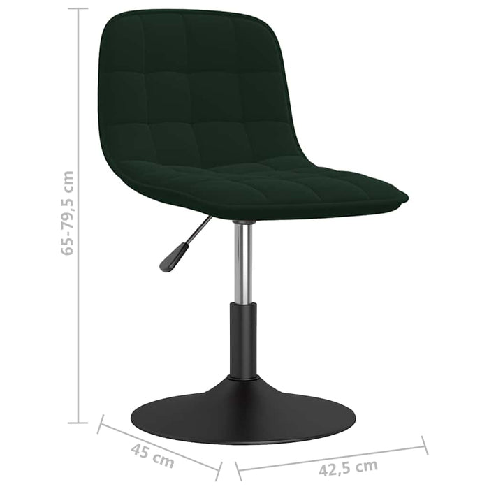 Scaune de bucătărie pivotante, 4 buc, verde închis, catifea WALTI