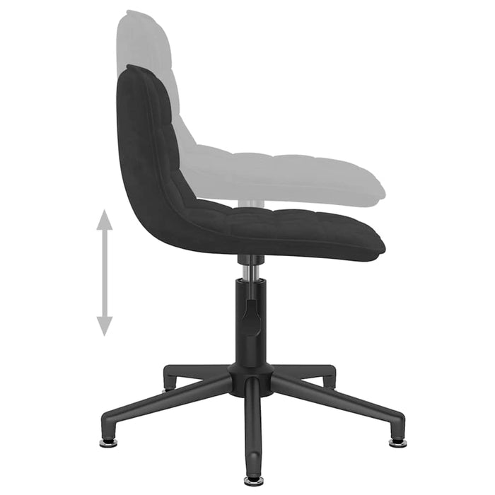 Scaune de masă pivotante, 4 buc., negru, catifea WALTI