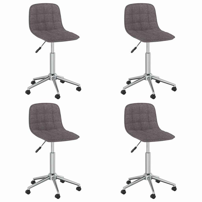 Scaune de bucătărie pivotante, 4 buc., gri taupe, textil WALTI