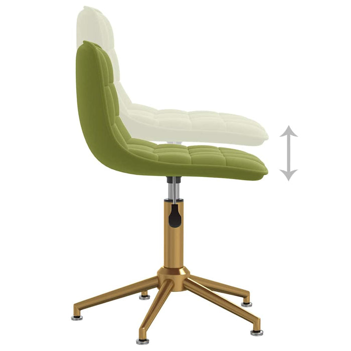 Scaune de bucătărie pivotante, 4 buc., verde deschis, catifea WALTI