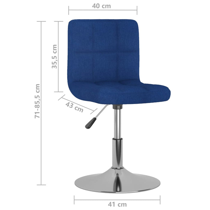 Scaune de bucătărie pivotante, 4 buc., albastru, textil - WALTI WALTI