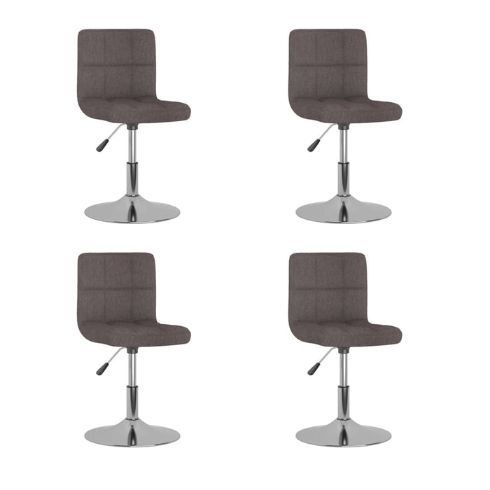 Scaune de bucătărie pivotante, 4 buc., gri taupe, textil - WALTI WALTI