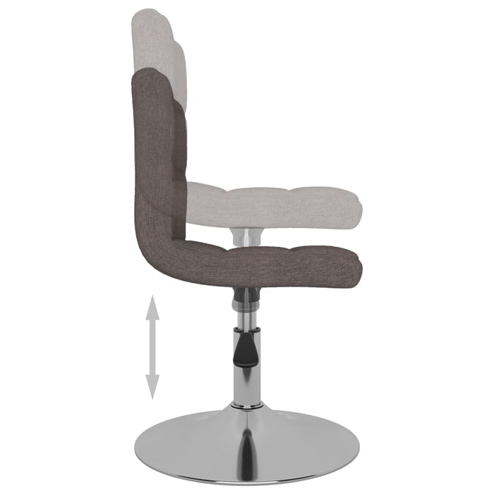 Scaune de sufragerie pivotante, 6 buc., gri taupe, textil WALTI