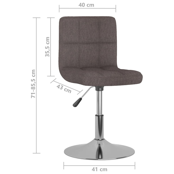 Scaune de sufragerie pivotante, 6 buc., gri taupe, textil WALTI