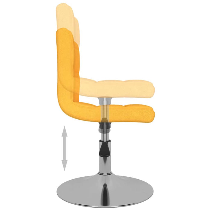 Scaun de sufragerie pivotant, galben, material textil WALTI