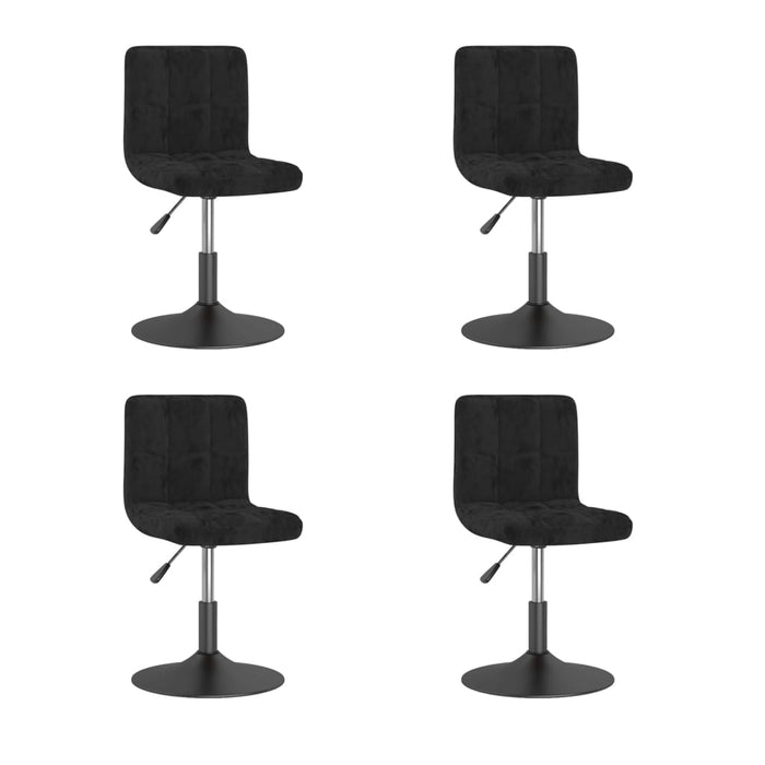 Scaune de masă pivotante, 4 buc., negru, catifea - WALTI WALTI