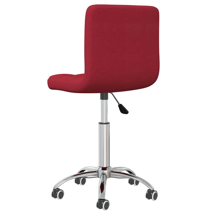 Scaune de bucătărie pivotante, 6 buc., roșu vin, textil WALTI