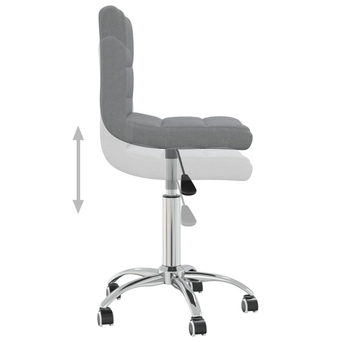 Scaun de bucătărie pivotant, gri deschis, material textil - WALTI WALTI