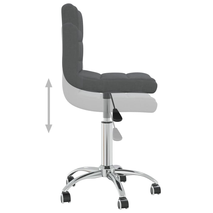 Scaun de bucătărie pivotant, gri închis, textil WALTI