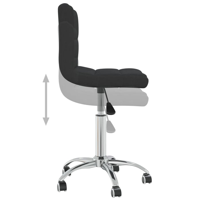 Scaun de bucătărie pivotant, negru, material textil WALTI