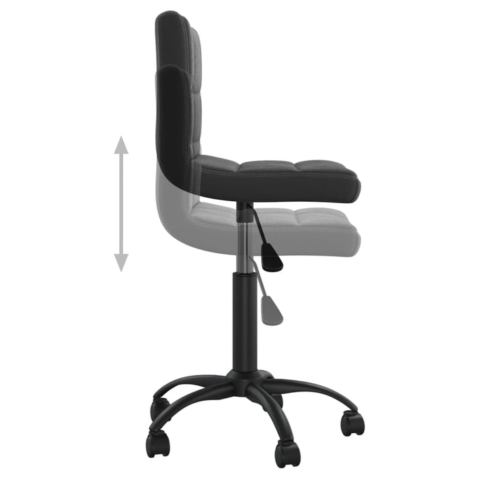 Scaun de bucătărie pivotant, negru, catifea WALTI