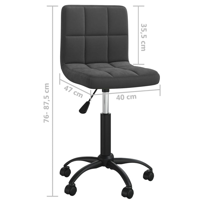 Scaun de bucătărie pivotant, negru, catifea WALTI