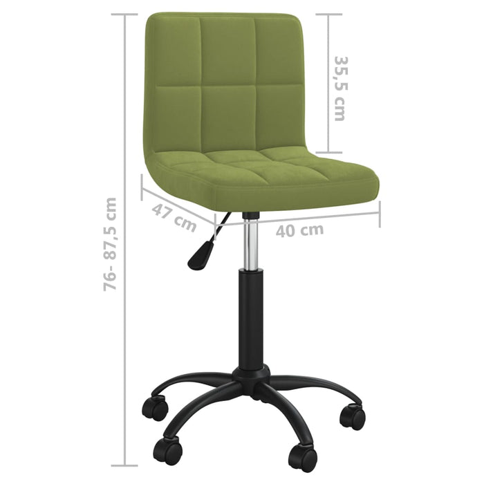 Scaun de bucătărie pivotant, verde deschis, catifea - WALTI WALTI