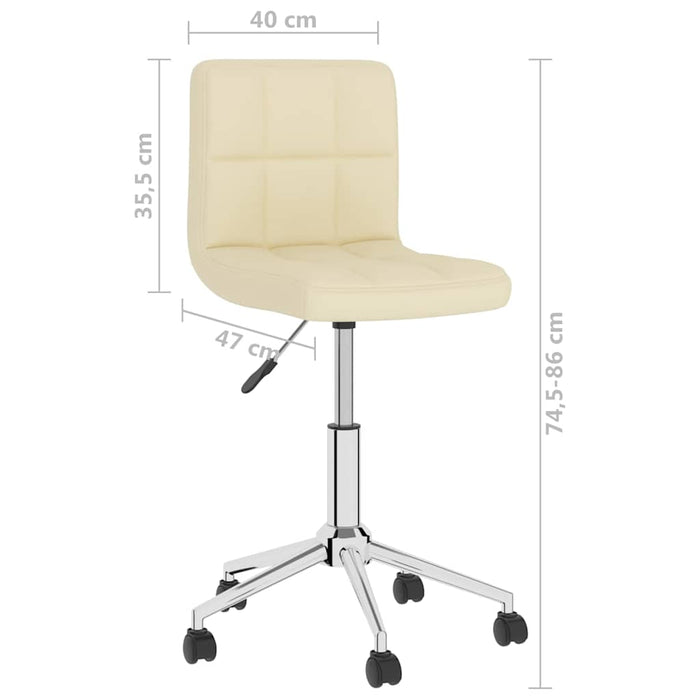 Scaune de bucătărie pivotante, 4 buc., crem, material textil WALTI