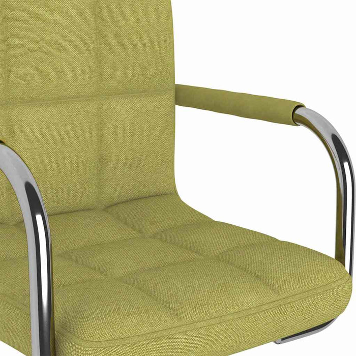 Scaune de bucătărie pivotante, 6 buc., verde, material textil WALTI
