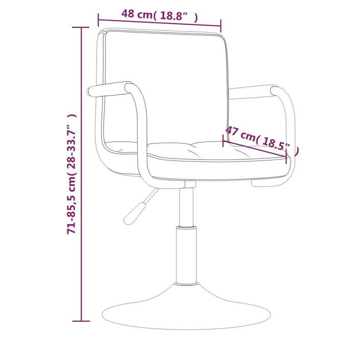 Scaune de sufragerie pivotante 6 buc, negru, catifea WALTI