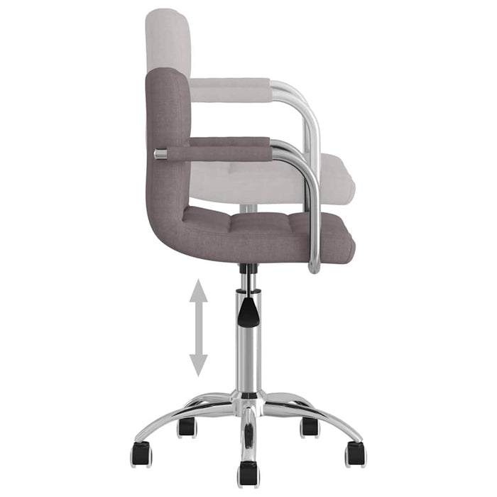 Scaun de bucătărie pivotant, gri taupe, material textil - WALTI WALTI