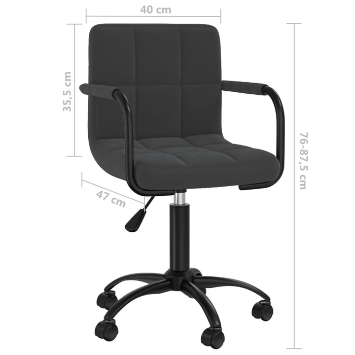 Scaun de bucătărie pivotant, negru, catifea - WALTI WALTI