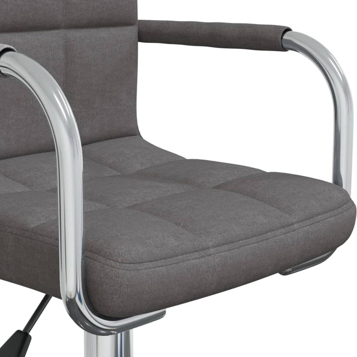 Scaun de bucătărie pivotant, gri închis, textil WALTI