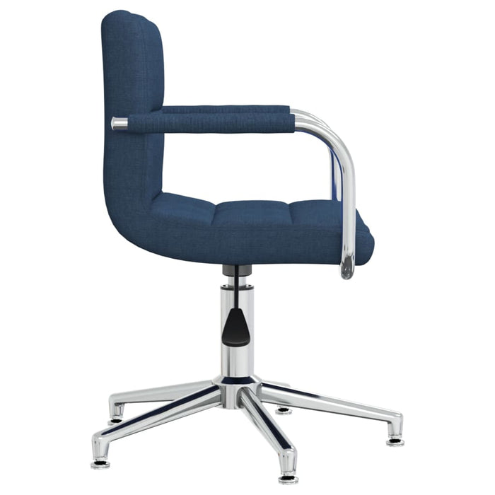 Scaun de bucătărie pivotant, albastru, material textil WALTI