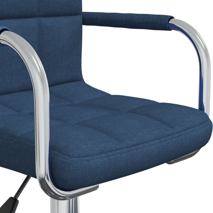 Scaun de bucătărie pivotant, albastru, material textil WALTI