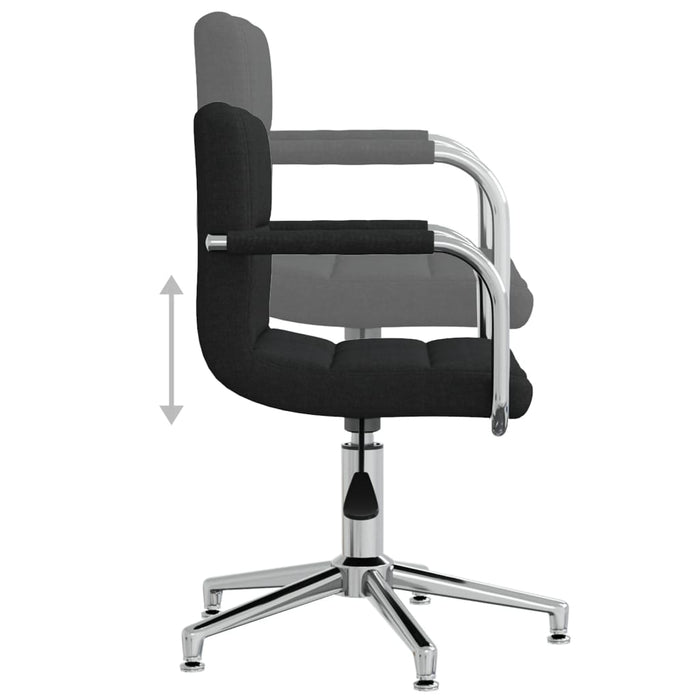 Scaun de bucătărie pivotant, negru, material textil - WALTI WALTI