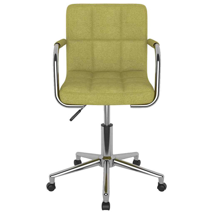 Scaune de sufragerie pivotante, 4 buc., verde, material textil WALTI