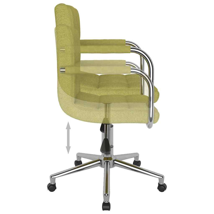 Scaune de sufragerie pivotante, 4 buc., verde, material textil WALTI