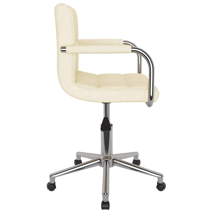 Scaune de bucătărie pivotante, 6 buc., crem, material textil WALTI