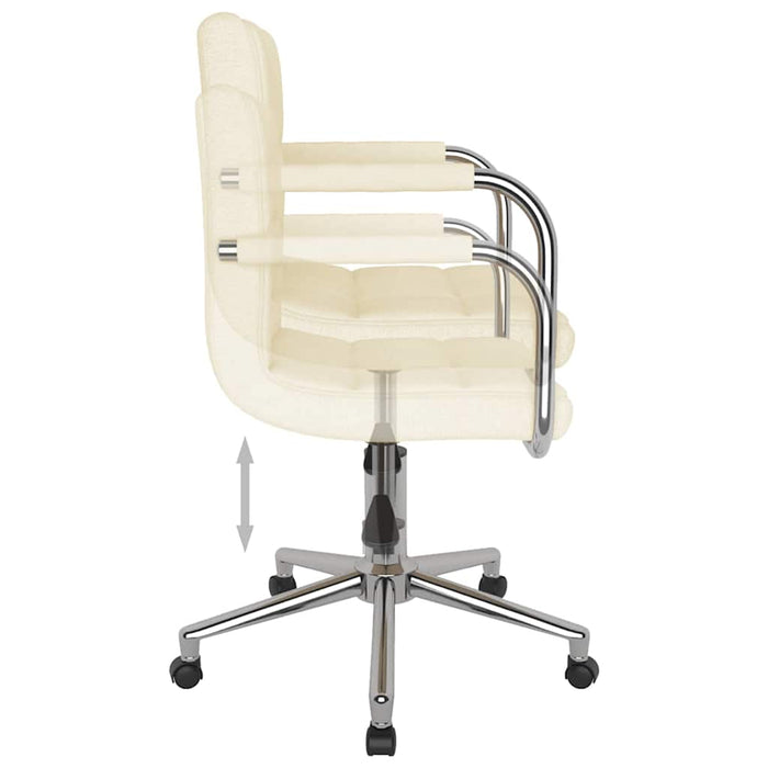 Scaune de bucătărie pivotante, 6 buc., crem, material textil WALTI