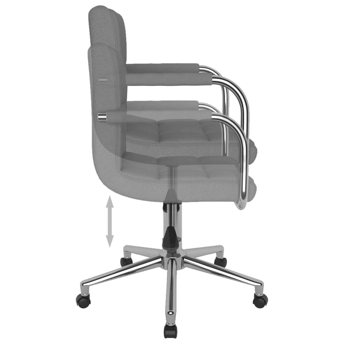 Scaun de bucătărie pivotant, gri deschis, material textil - WALTI WALTI
