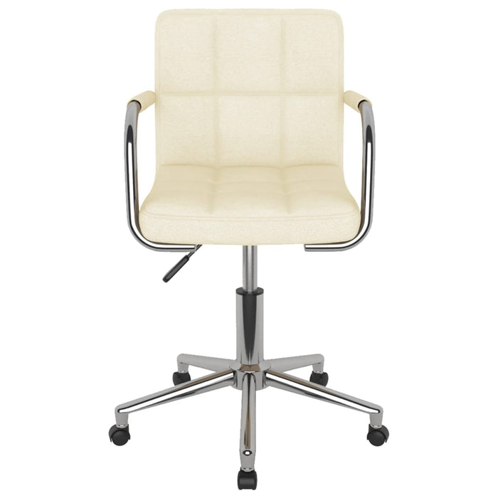 Scaun de bucătărie pivotant, crem, material textil WALTI