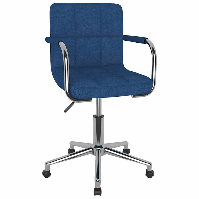 Scaun de bucătărie pivotant, albastru, material textil WALTI
