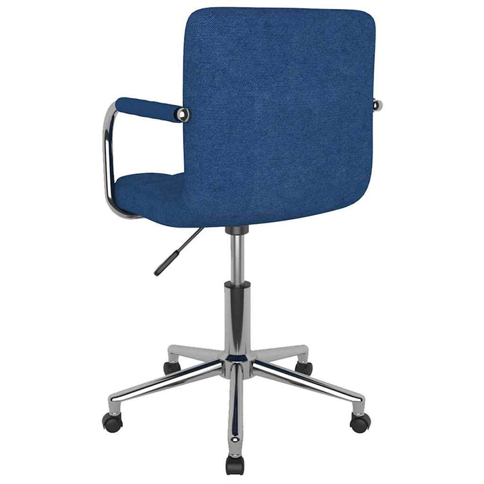 Scaun de bucătărie pivotant, albastru, material textil WALTI