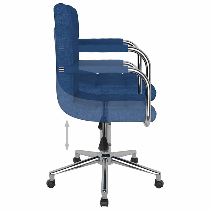 Scaun de bucătărie pivotant, albastru, material textil WALTI