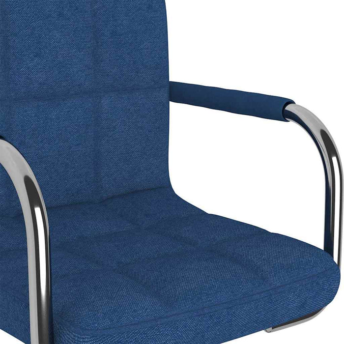 Scaun de bucătărie pivotant, albastru, material textil WALTI