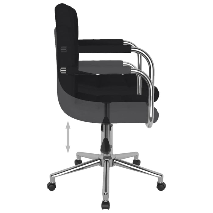 Scaun de bucătărie pivotant, negru, textil - WALTI WALTI