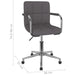 Scaun de bucătărie pivotant, gri taupe, material textil - WALTI WALTI