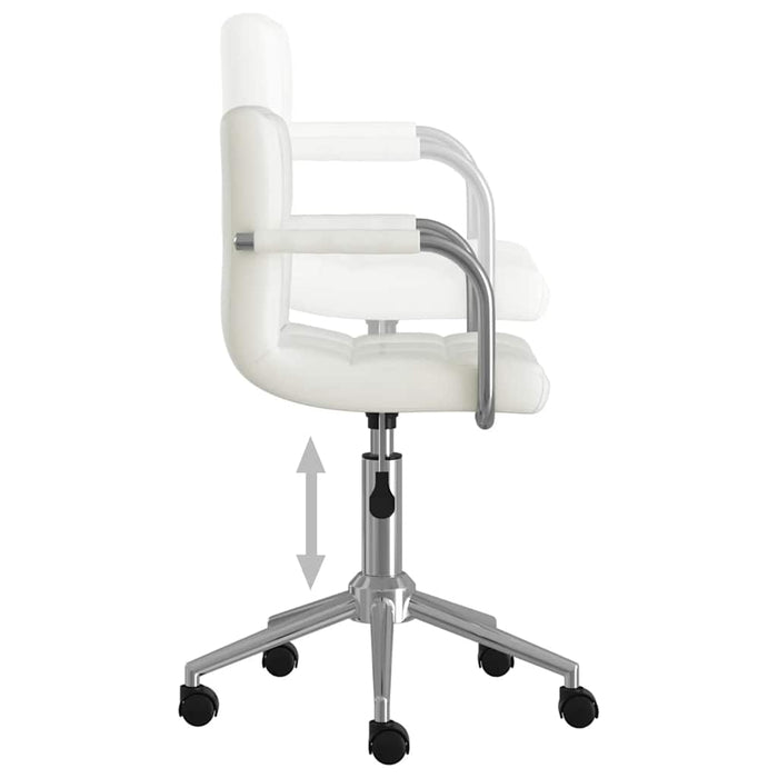 Scaun de bucătărie pivotant, alb, piele ecologică - WALTI WALTI