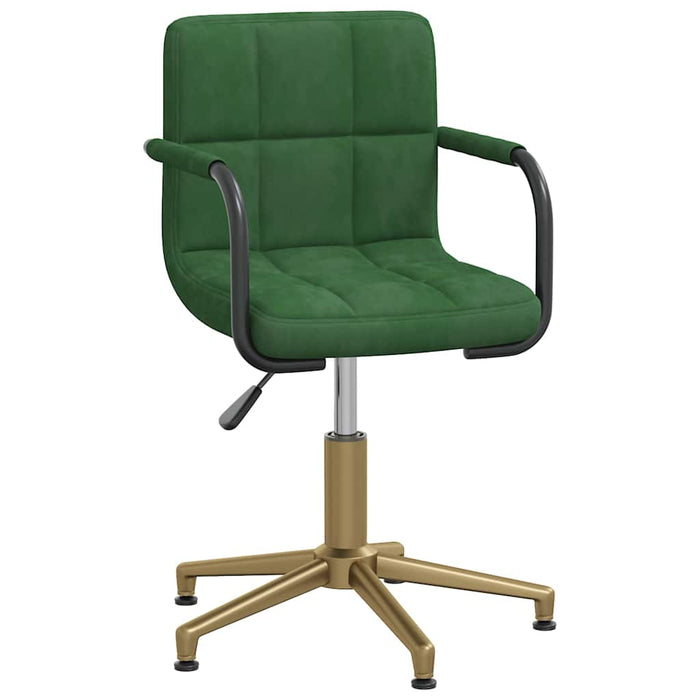 Scaune de bucătărie pivotante, 4 buc., verde închis, catifea WALTI