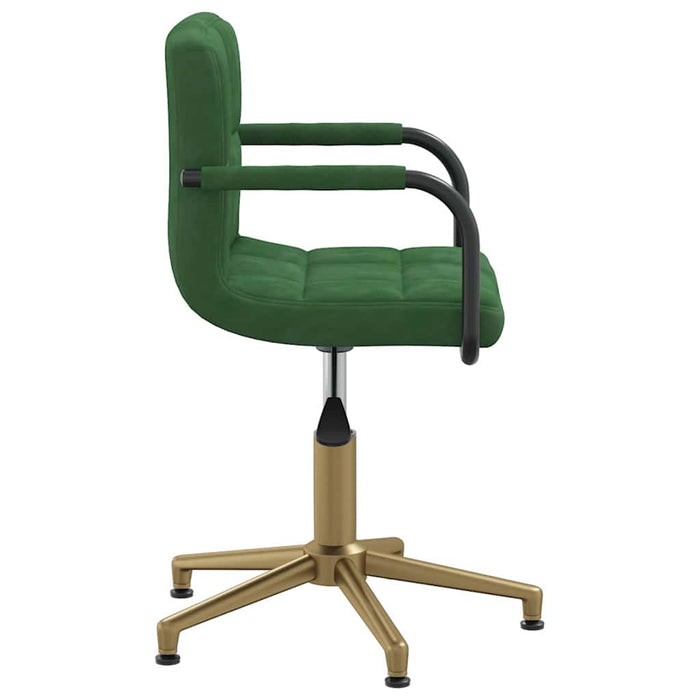 Scaune de bucătărie pivotante, 4 buc., verde închis, catifea WALTI