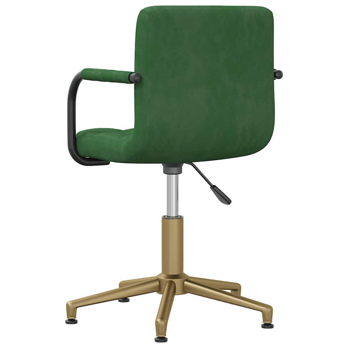 Scaune de bucătărie pivotante, 4 buc., verde închis, catifea WALTI