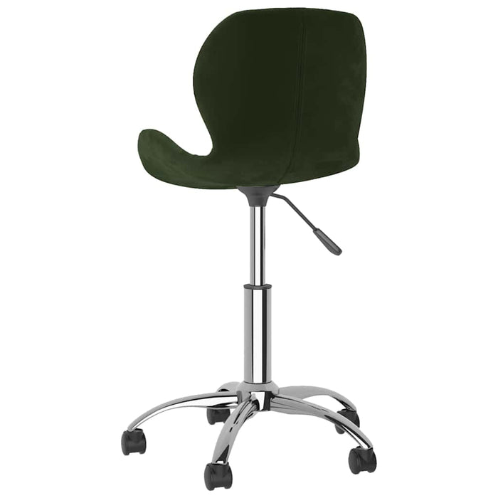 Scaune de sufragerie pivotante 6 buc, verde închis, catifea WALTI
